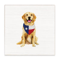 Texas Flag Dog Block Sign