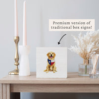 Texas Flag Dog Block Sign