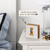 Texas Flag Dog Block Sign