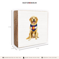Colorado Flag Dog Block Sign