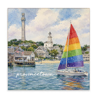 Provincetown Pride Sailboat Block Sign