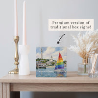 Provincetown Pride Sailboat Block Sign