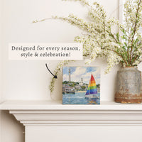 Provincetown Pride Sailboat Block Sign
