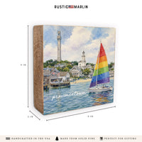 Provincetown Pride Sailboat Block Sign