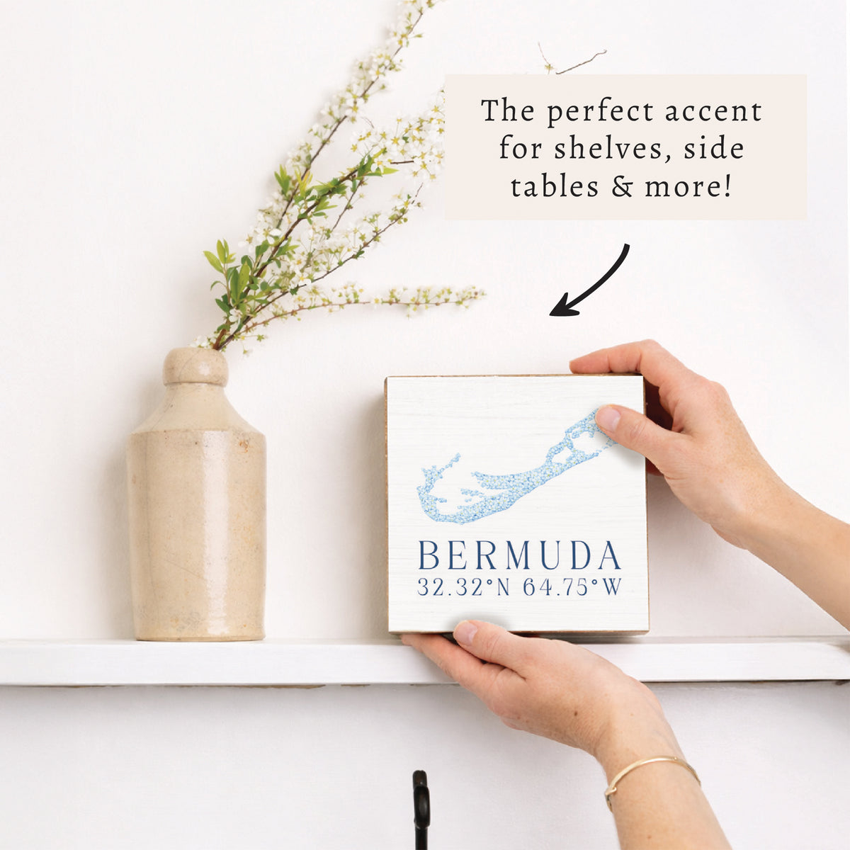 Bermuda Hydrangeas Block Sign