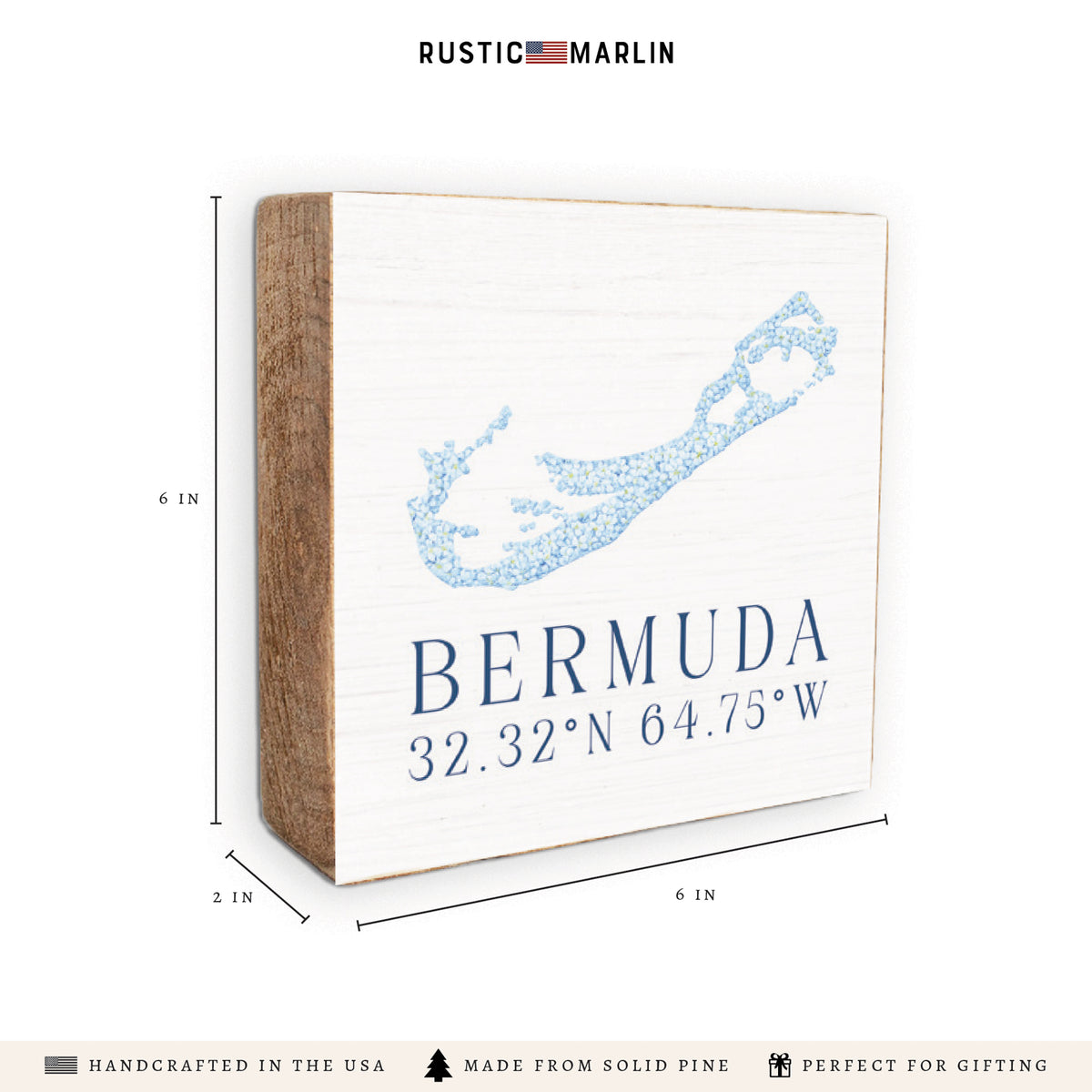 Bermuda Hydrangeas Block Sign