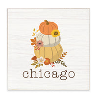 Chicago Harvest Pumpkins Block Sign