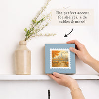New York Fall Stamp Block Sign