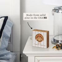 Watercolor Turkey Block Sign