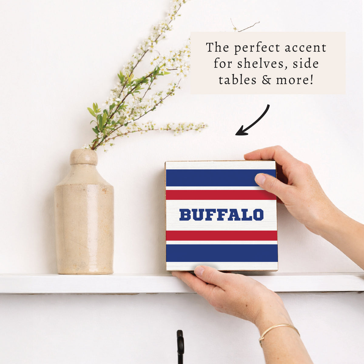 Buffalo Stripes Block Sign