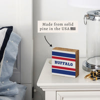 Buffalo Stripes Block Sign