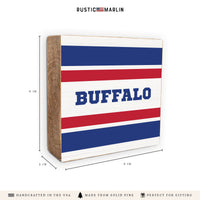 Buffalo Stripes Block Sign