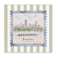 Boston Rowing Stamp Block Sign