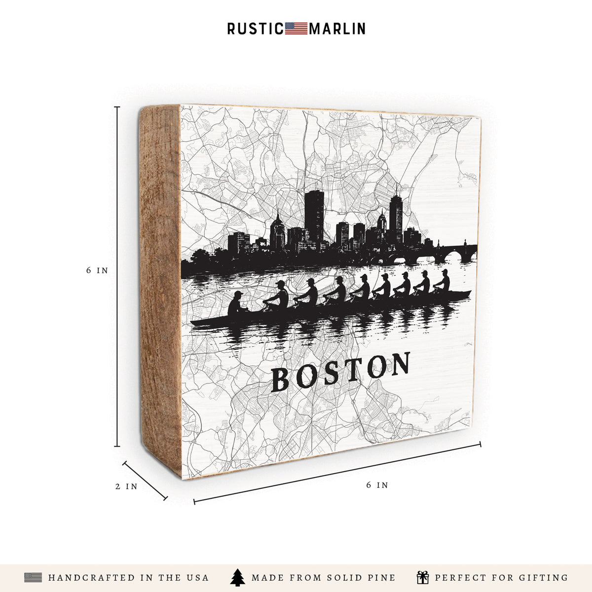 Boston Crew Skyline Block Sign