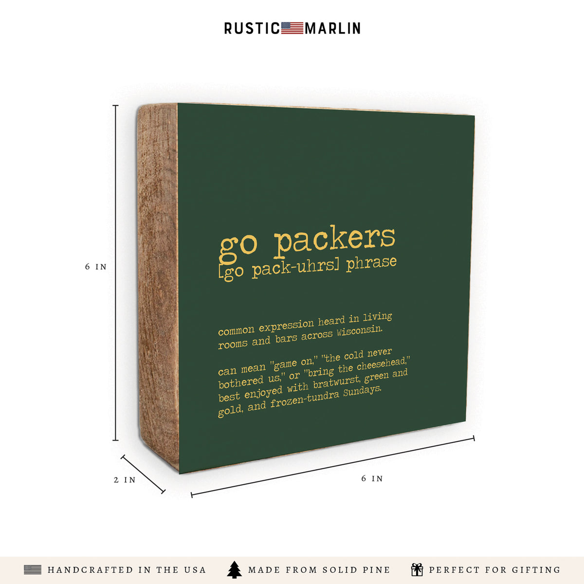 Go Packers Defintion Block Sign