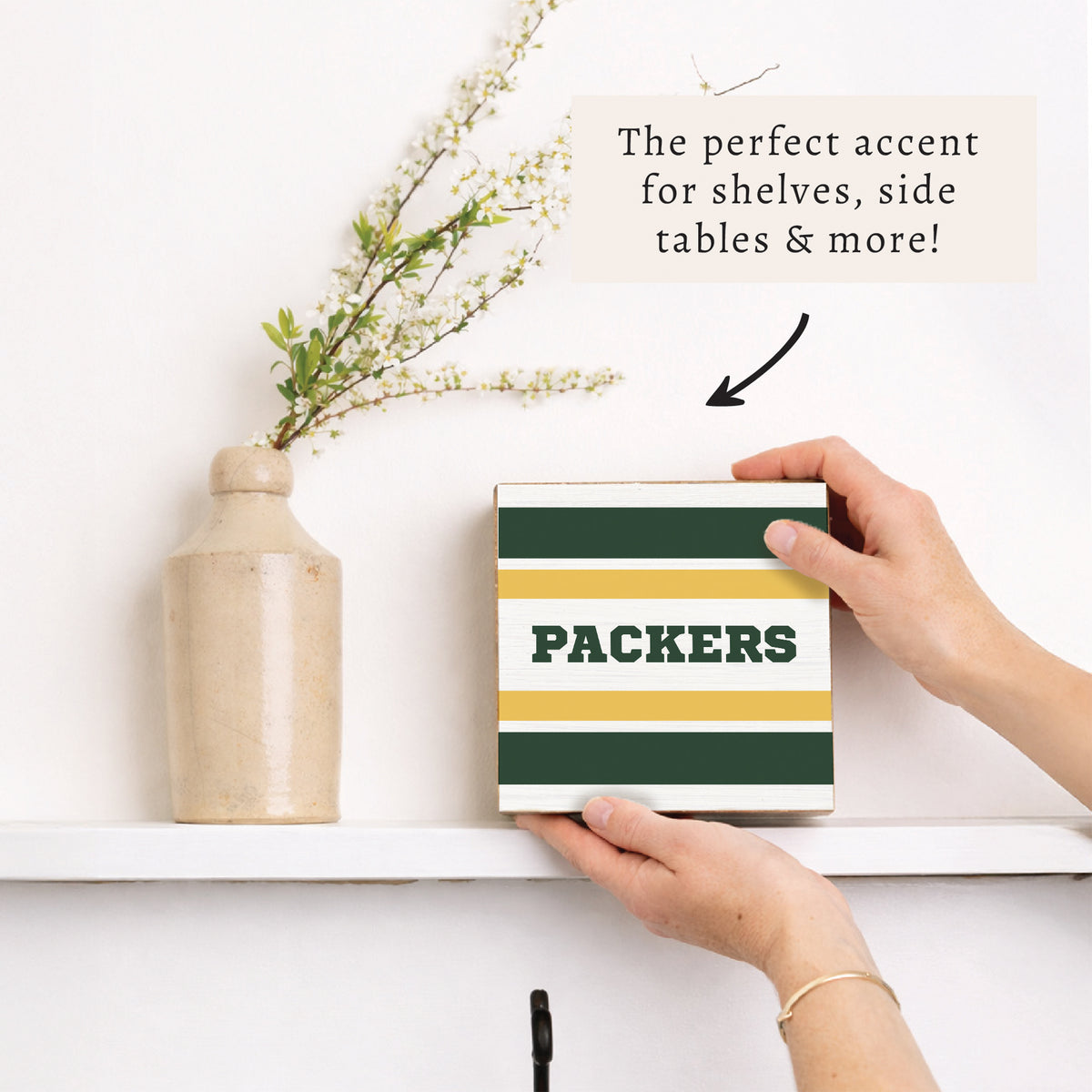 Packers Stripes Block Sign