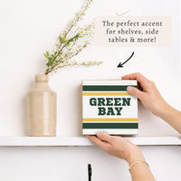 Green Bay Stripes Block Sign