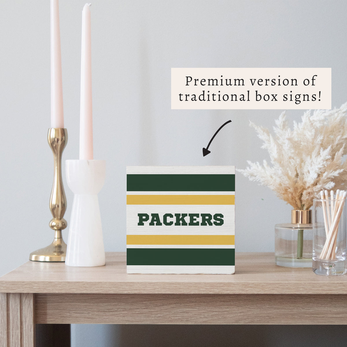 Packers Stripes Block Sign