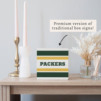 Packers Stripes Block Sign