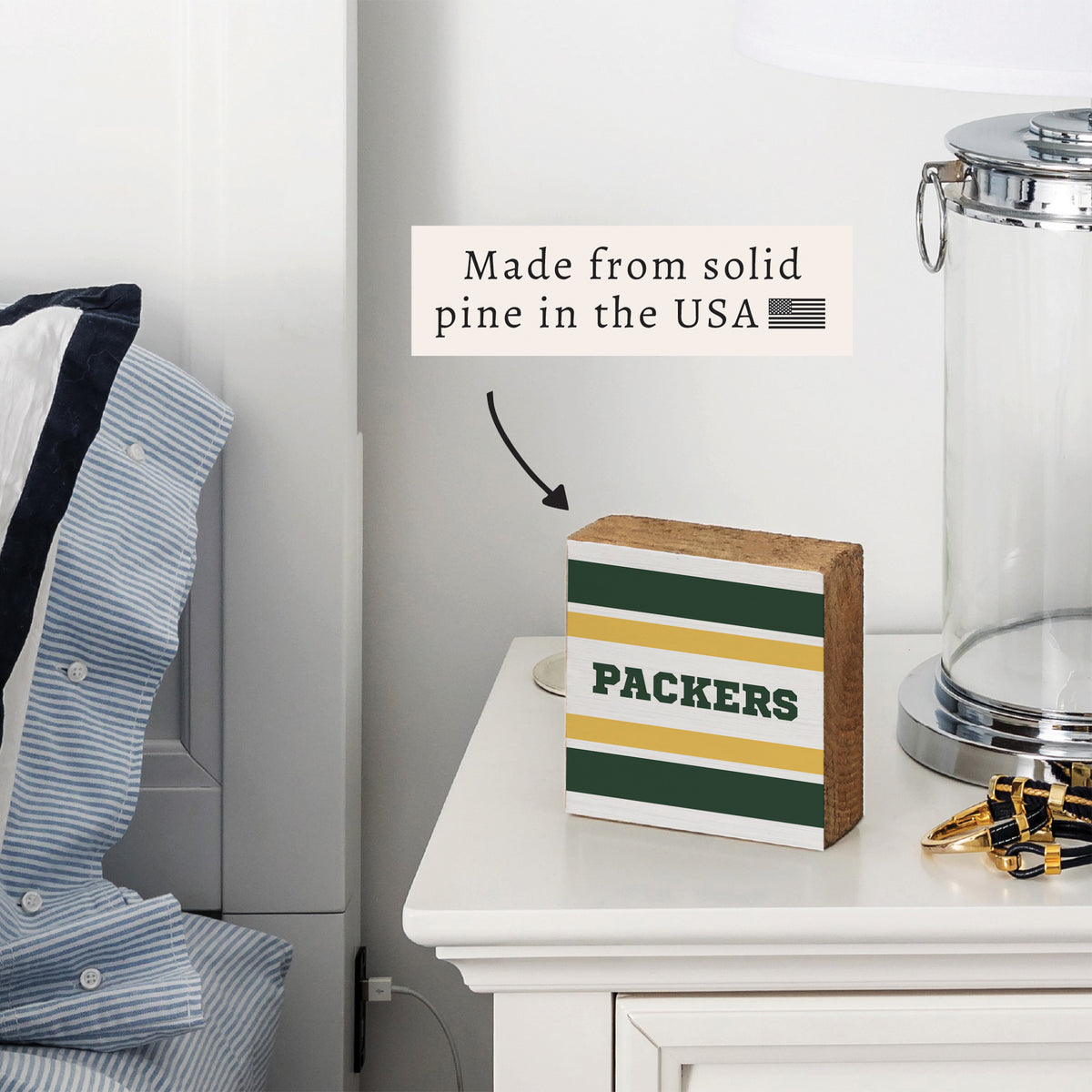 Packers Stripes Block Sign