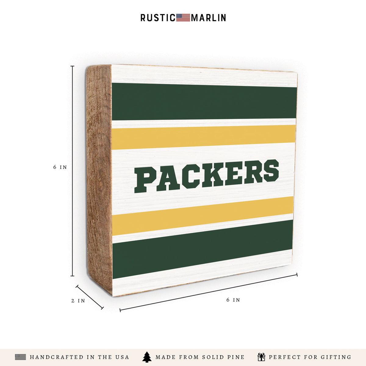 Packers Stripes Block Sign