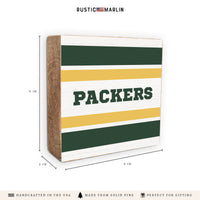 Packers Stripes Block Sign