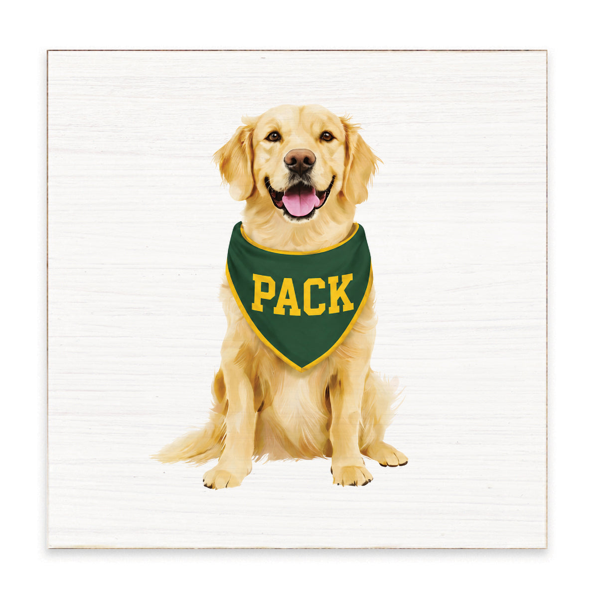 Pack Football Dog Block Sign