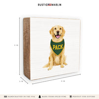 Pack Football Dog Block Sign