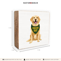 Green Bay Football Dog Block Sign
