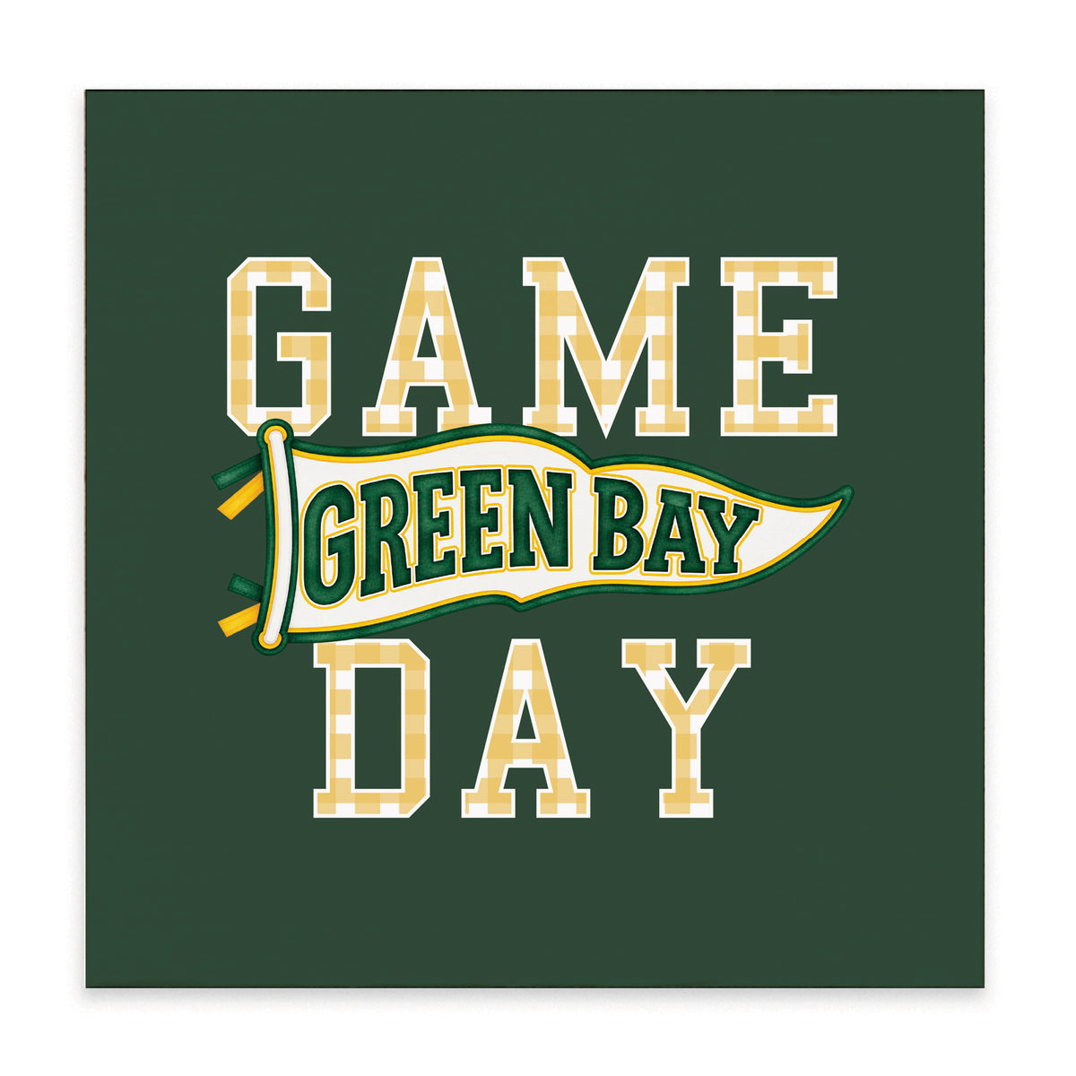 Game Day Green Bay Block Sign