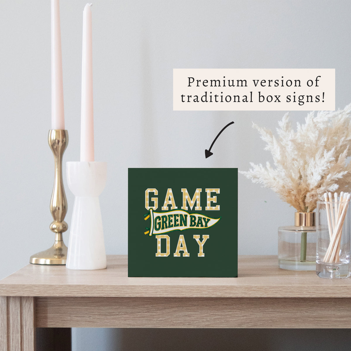 Game Day Green Bay Block Sign