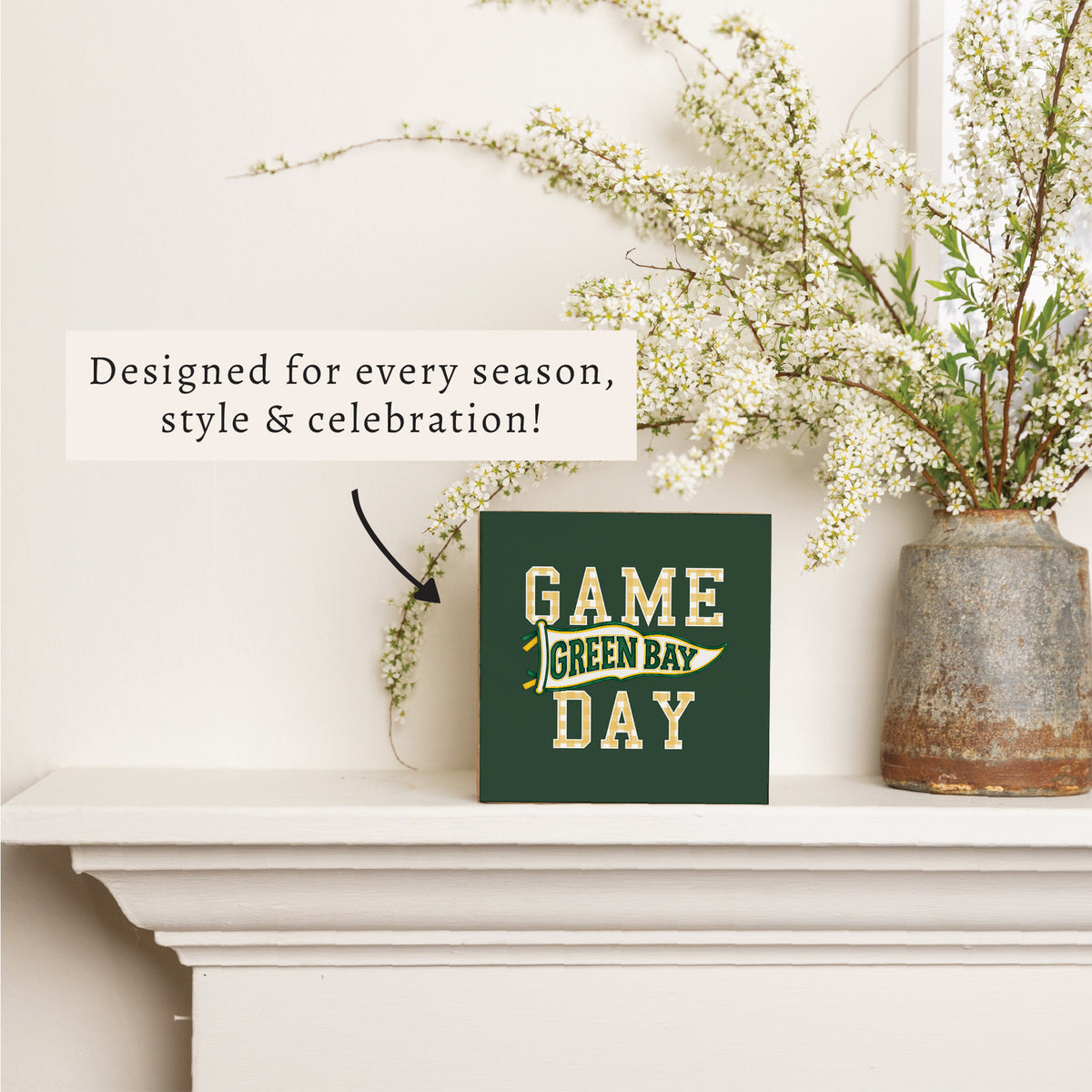 Game Day Green Bay Block Sign