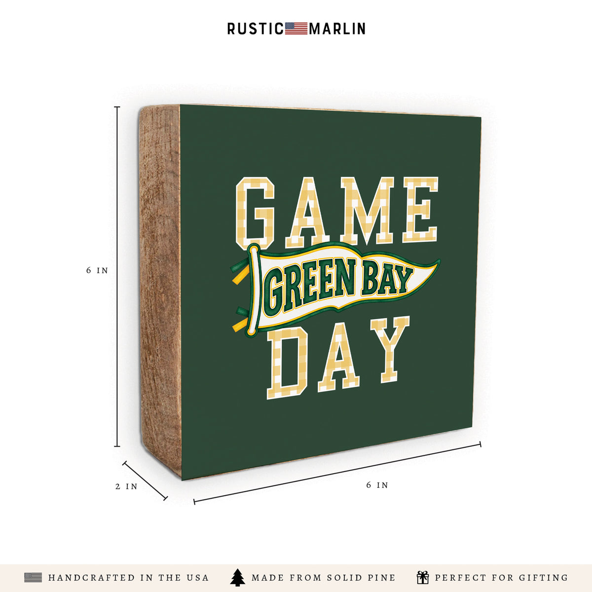 Game Day Green Bay Block Sign