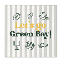Let’s Go Green Bay Icons Block Sign
