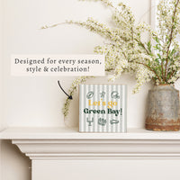 Let’s Go Green Bay Icons Block Sign