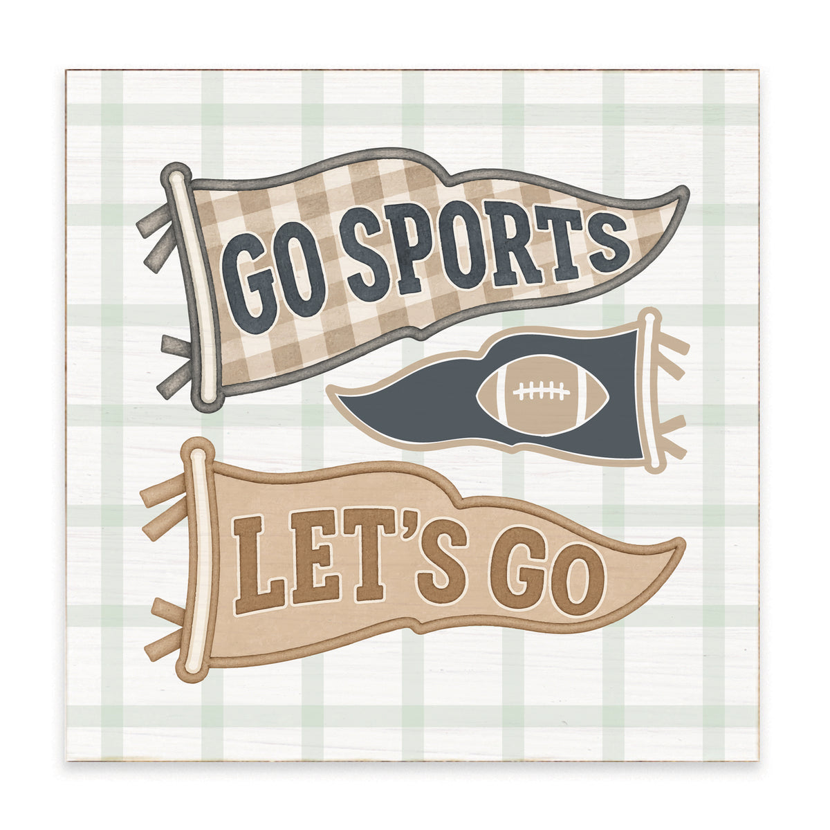 Go Sports Flag Block Sign