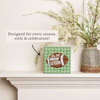 Tis The Season Football Block Sign