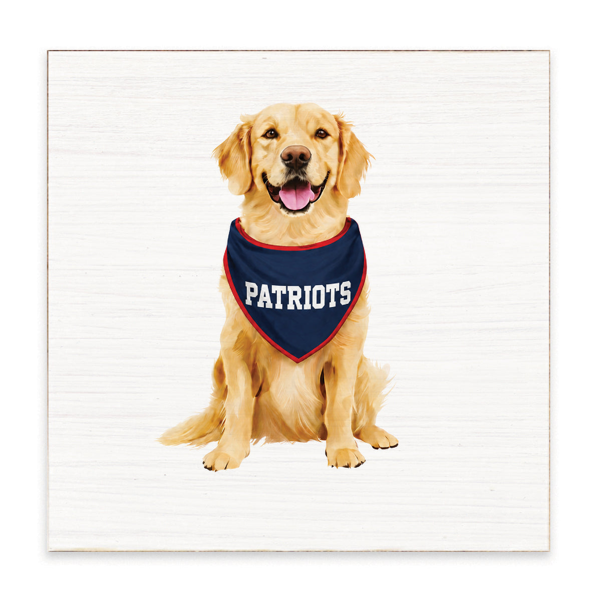 Patriots Football Dog Block Sign