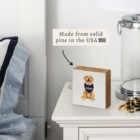 Patriots Football Dog Block Sign