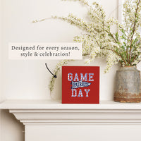 Game Day Patriots Block Sign