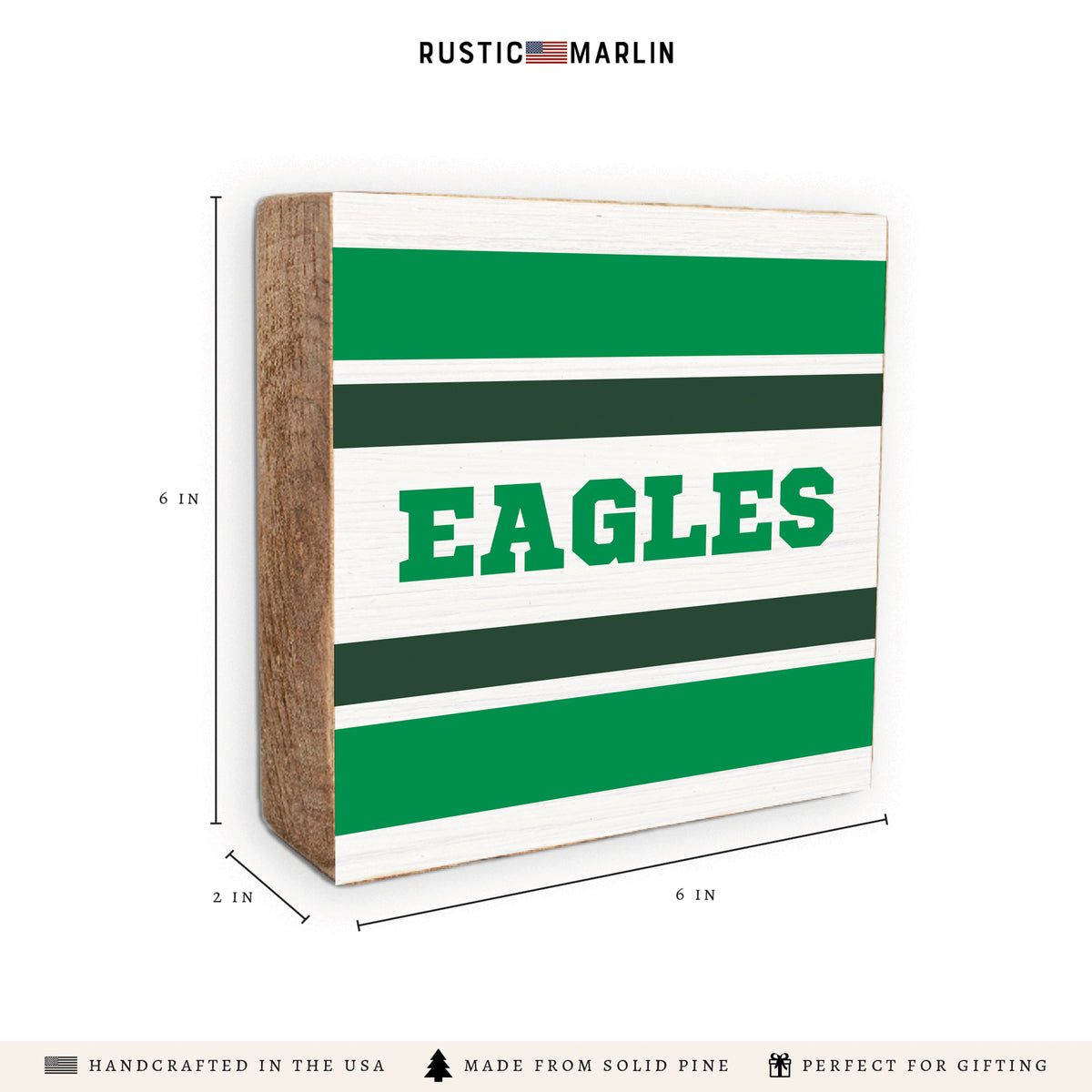 Eagles Stripes Block Sign