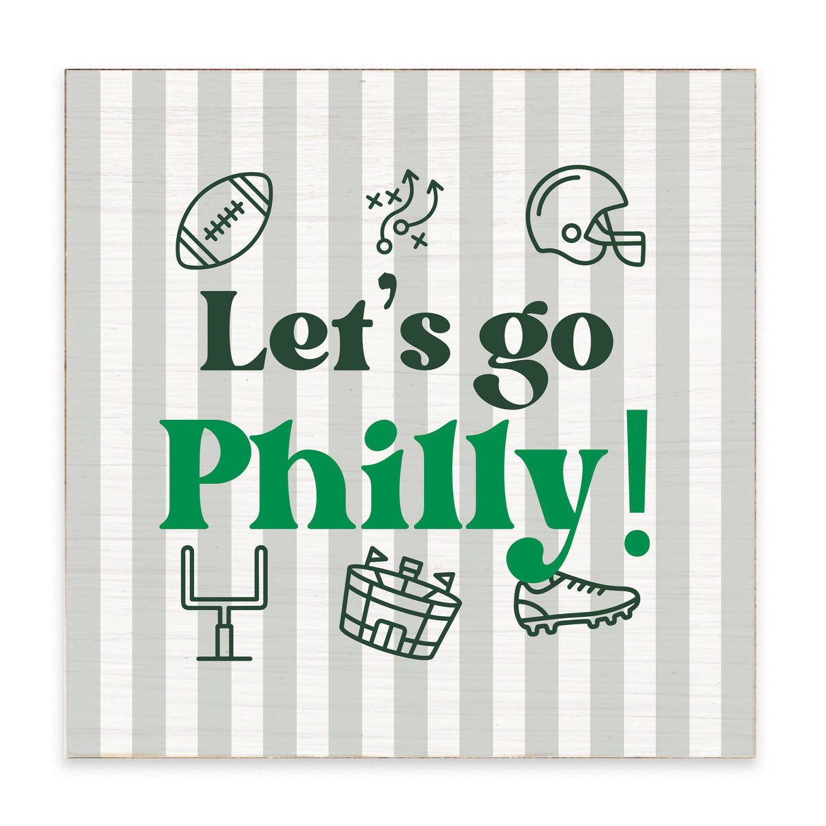 Let’s Go Philly Icons Block Sign