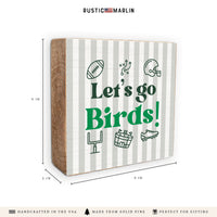 Let’s Go Birds Icons Block Sign