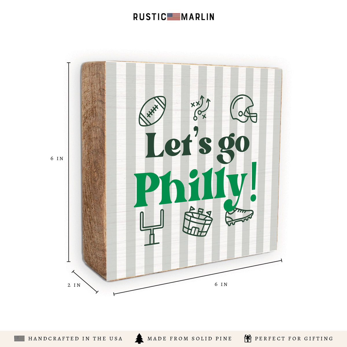 Let’s Go Philly Icons Block Sign