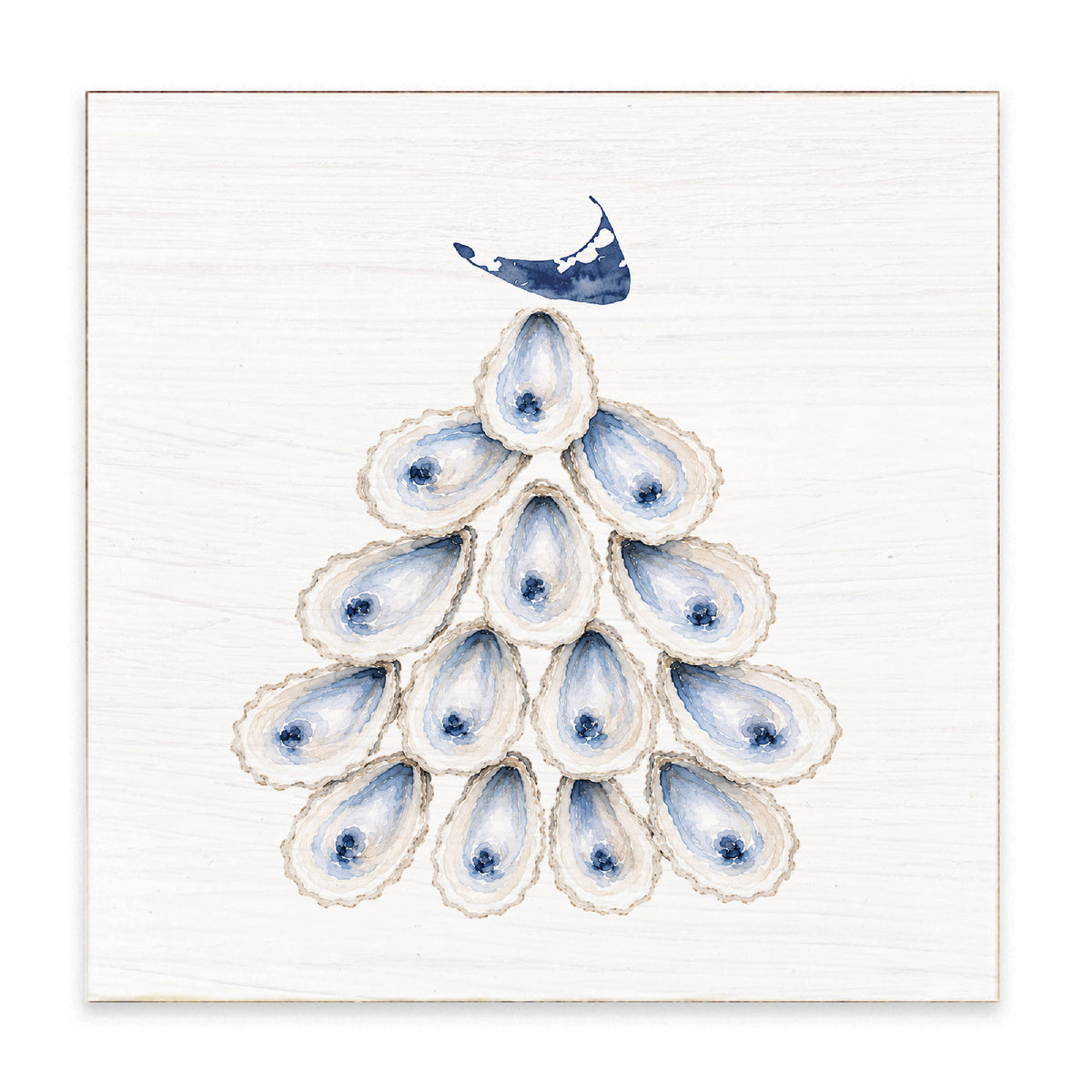 Nantucket Oyster Tree Block Sign