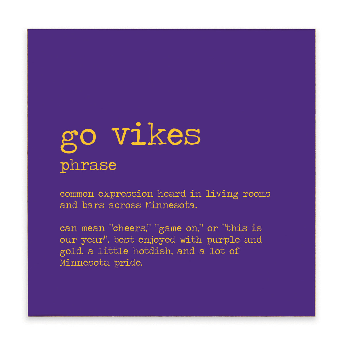 Go Vikes Definition Block Sign