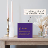 Go Vikes Definition Block Sign