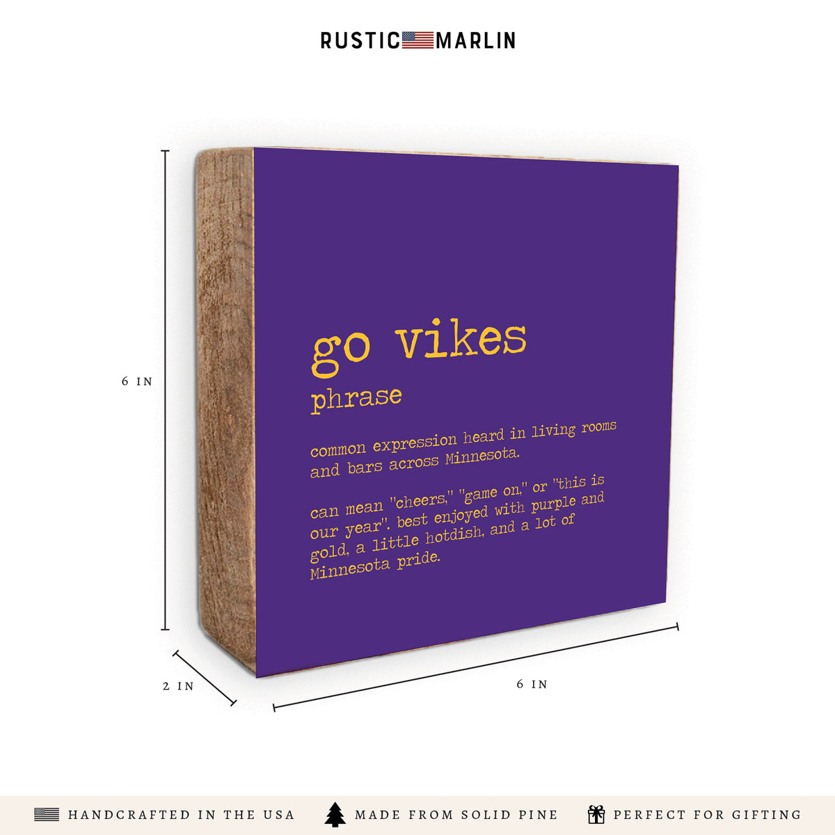 Go Vikes Definition Block Sign