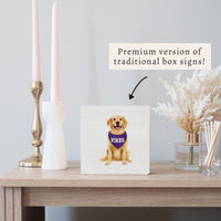 Vikes Football Dog Block Sign