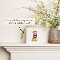 Vikes Football Dog Block Sign